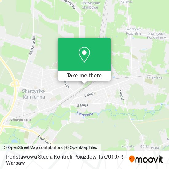 Карта Podstawowa Stacja Kontroli Pojazdów Tsk / 010 / P