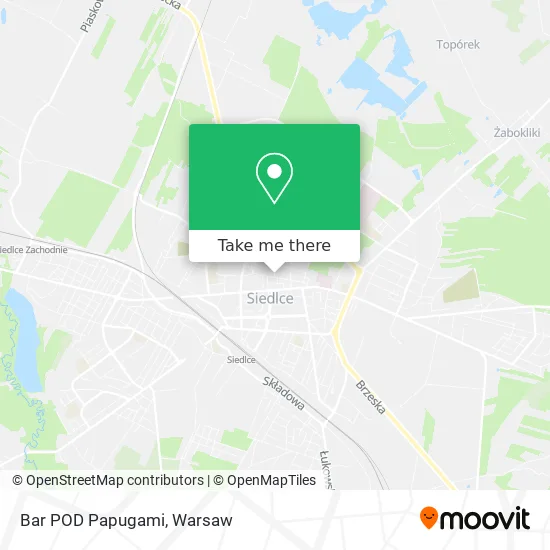 Bar POD Papugami map