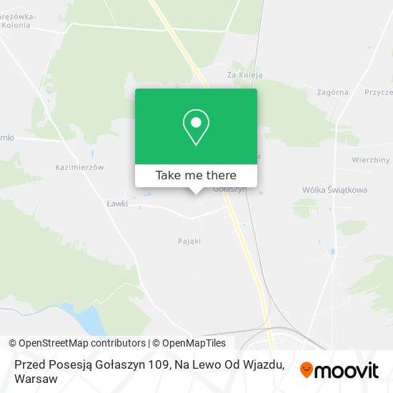 Przed Posesją Gołaszyn 109, Na Lewo Od Wjazdu map