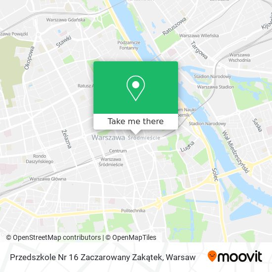 Карта Przedszkole Nr 16 Zaczarowany Zakątek