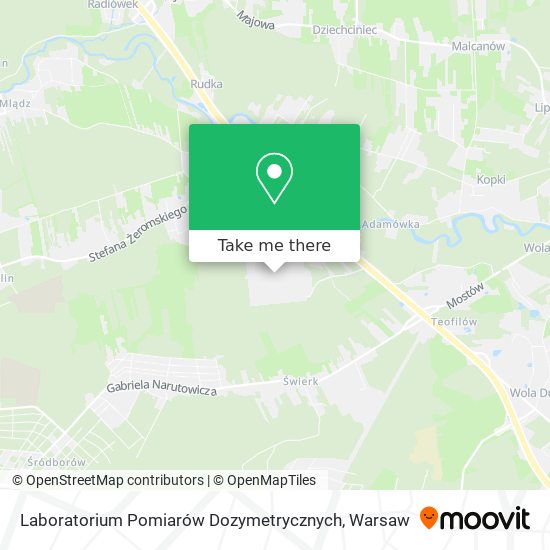 Laboratorium Pomiarów Dozymetrycznych map