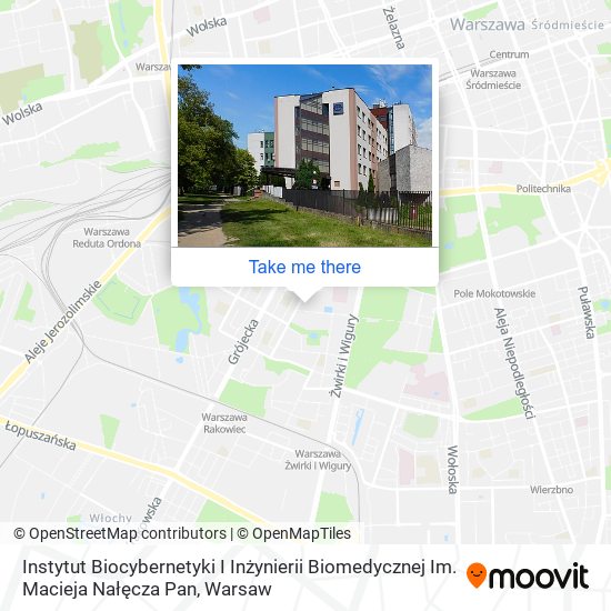 Instytut Biocybernetyki I Inżynierii Biomedycznej Im. Macieja Nałęcza Pan map