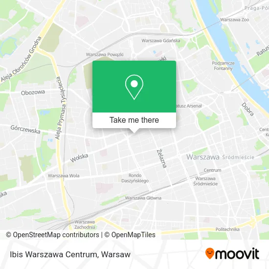 Карта Ibis Warszawa Centrum