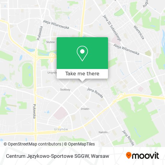 Centrum Językowo-Sportowe SGGW map