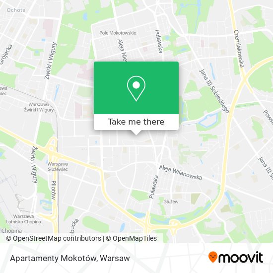 Apartamenty Mokotów map