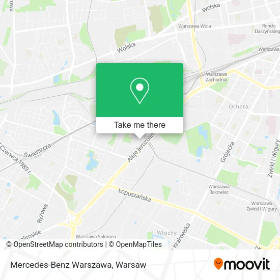 Mercedes-Benz Warszawa map