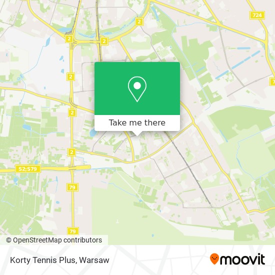 Korty Tennis Plus map