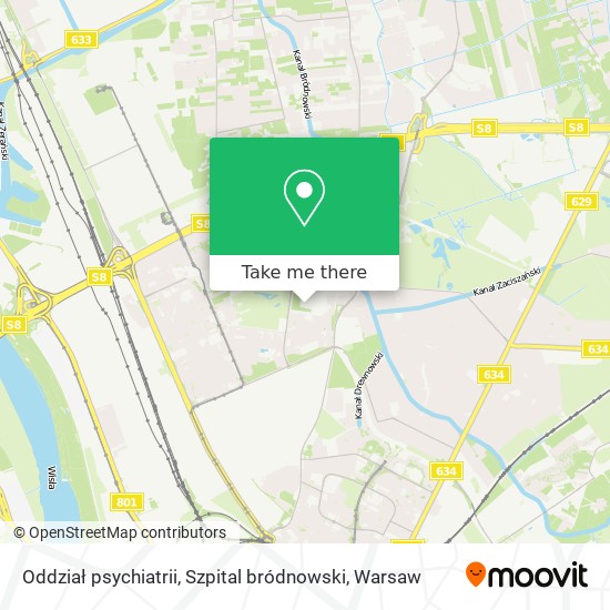 Карта Oddział psychiatrii, Szpital bródnowski