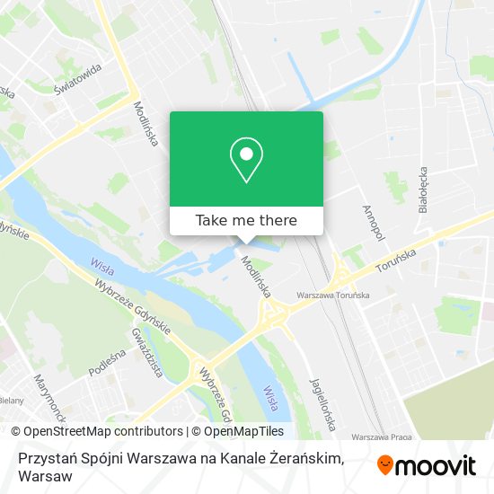 Przystań Spójni Warszawa na Kanale Żerańskim map