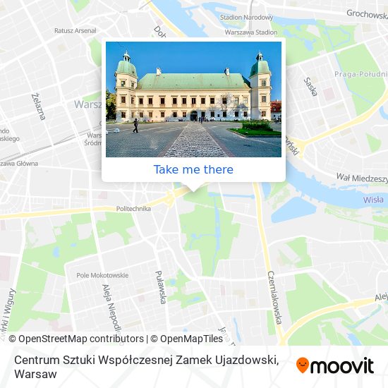 Карта Centrum Sztuki Współczesnej Zamek Ujazdowski