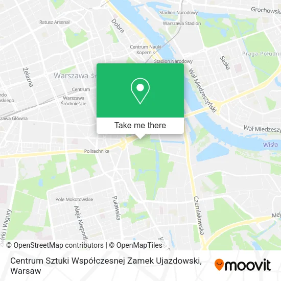Centrum Sztuki Współczesnej Zamek Ujazdowski map