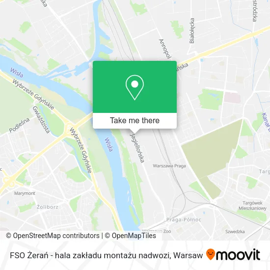 FSO Żerań - hala zakładu montażu nadwozi map