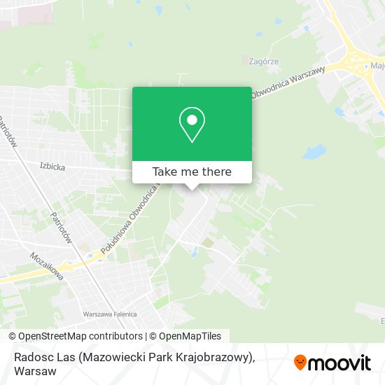 Карта Radosc Las (Mazowiecki Park Krajobrazowy)