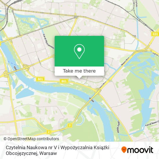 Карта Czytelnia Naukowa nr V i Wypożyczalnia Książki Obcojęzycznej