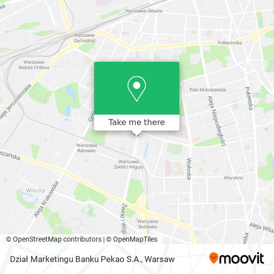 Dział Marketingu Banku Pekao S.A. map