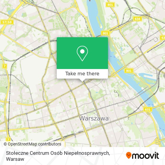 Stołeczne Centrum Osób Niepełnosprawnych map