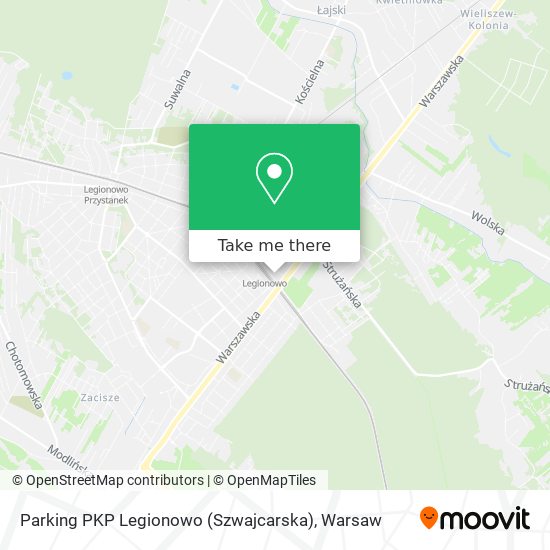 Parking PKP Legionowo (Szwajcarska) map