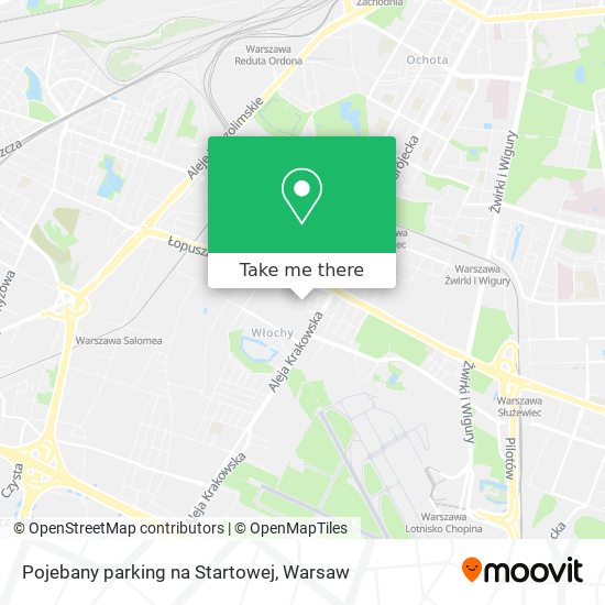 Pojebany parking na Startowej map