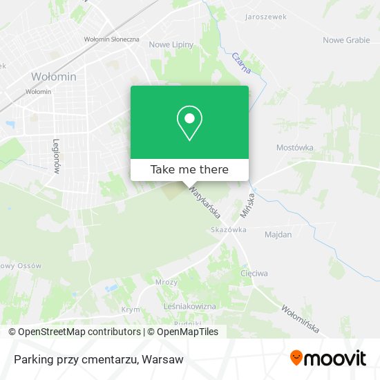 Parking przy cmentarzu map