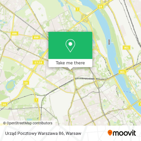 Urząd Pocztowy Warszawa 86 map