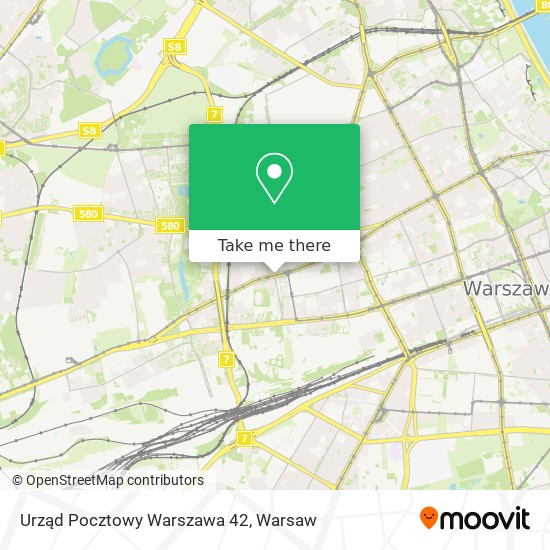 Urząd Pocztowy Warszawa 42 map