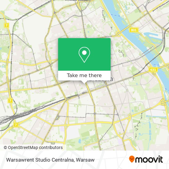 Warsawrent Studio Centralna map