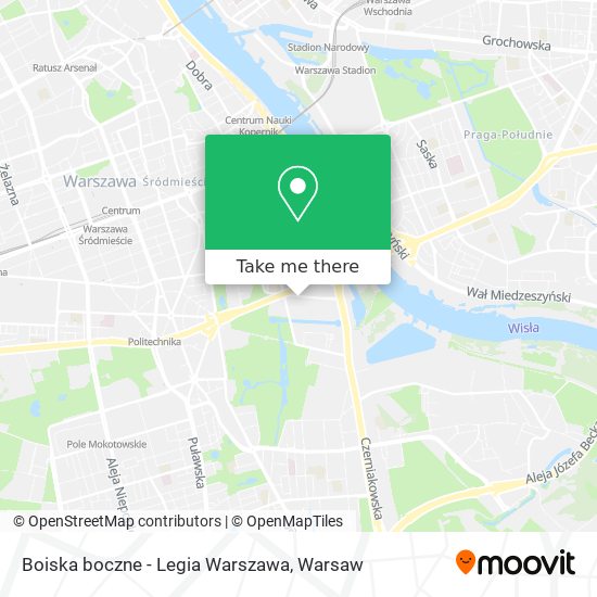 Boiska boczne - Legia Warszawa map