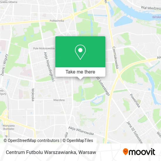 Centrum Futbolu Warszawianka map