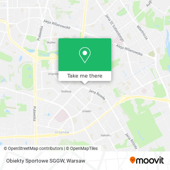 Obiekty Sportowe SGGW map