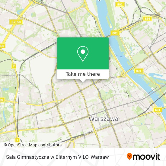 Sala Gimnastyczna w Elitarnym V LO map