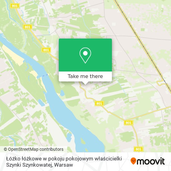 Łóżko łóżkowe w pokoju pokojowym właścicielki Szynki Szynkowatej map