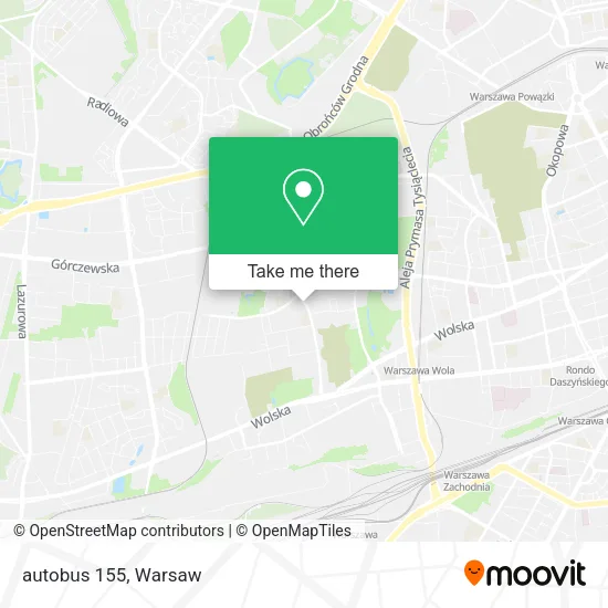 autobus 155 map