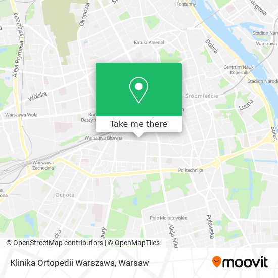 Klinika Ortopedii Warszawa map