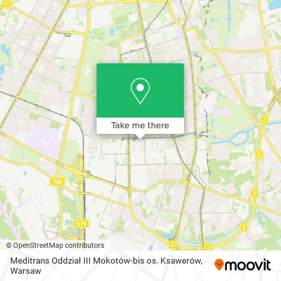 Карта Meditrans Oddział III Mokotów-bis os. Ksawerów