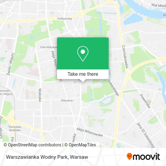 Warszawianka Wodny Park map