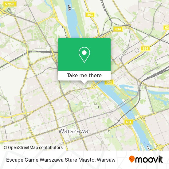 Escape Game Warszawa Stare Miasto map