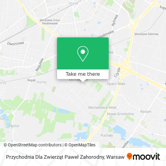 Карта Przychodnia Dla Zwierząt Paweł Zahorodny