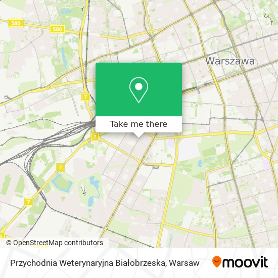 Przychodnia Weterynaryjna  Białobrzeska map