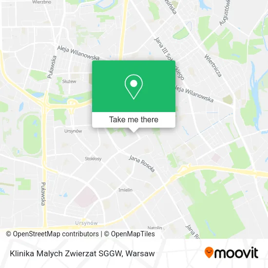 Klinika Malych Zwierzat SGGW map