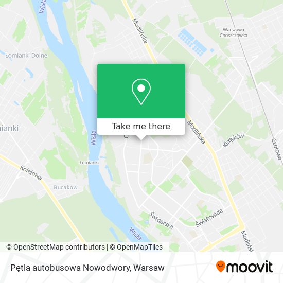 Pętla autobusowa Nowodwory map