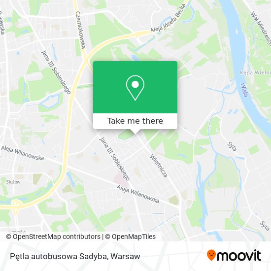 Pętla autobusowa Sadyba map