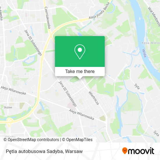 Pętla autobusowa Sadyba map