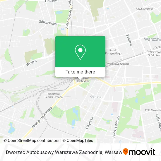 Dworzec Autobusowy Warszawa Zachodnia map