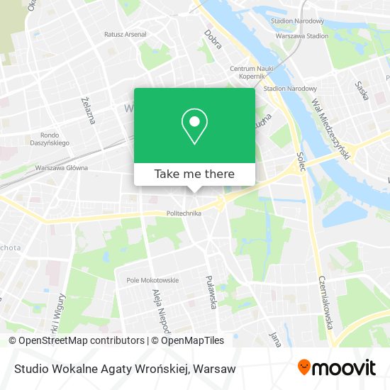 Карта Studio Wokalne Agaty Wrońskiej