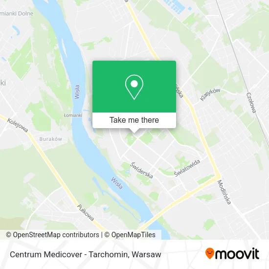 Карта Centrum Medicover - Tarchomin