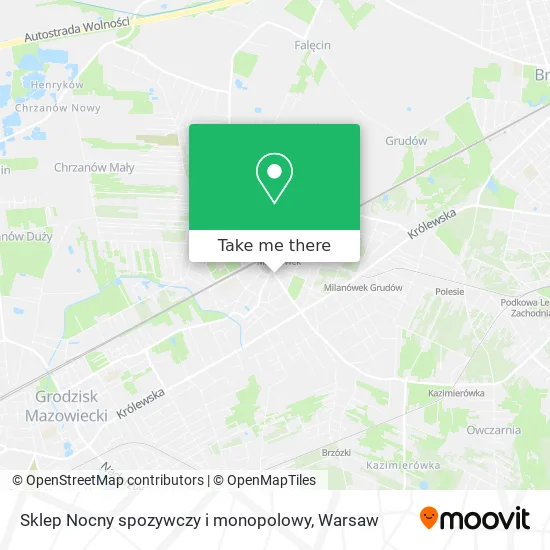 Карта Sklep Nocny spozywczy i monopolowy