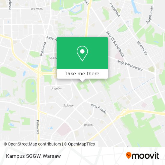 Kampus SGGW map