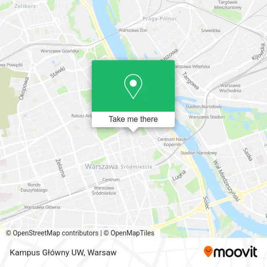 Kampus Główny UW map