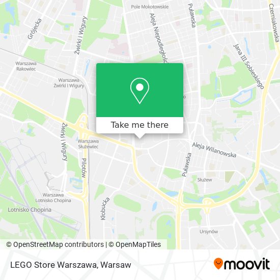 LEGO Store Warszawa map