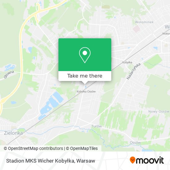 Stadion MKS Wicher Kobyłka map